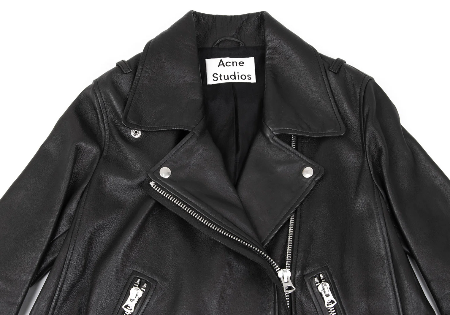アクネストゥディオスAcne Studios レザーライダースジャケット 黒34