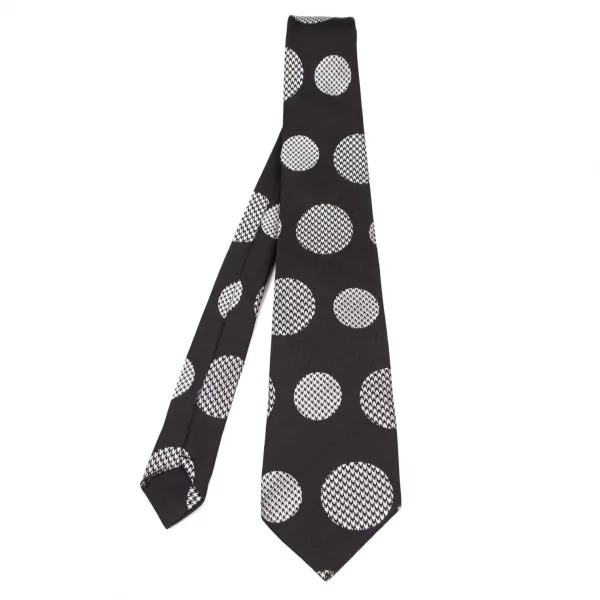 コムデギャルソン オムドゥ シルクハウンドトゥースドットネクタイ