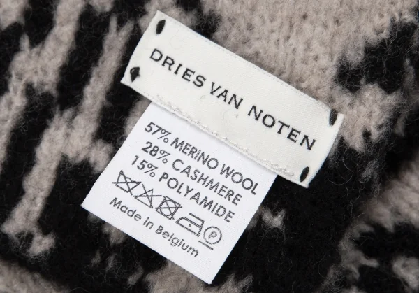 ドリスヴァンノッテンDRIES VAN NOTEN カシミヤ混総柄ニット