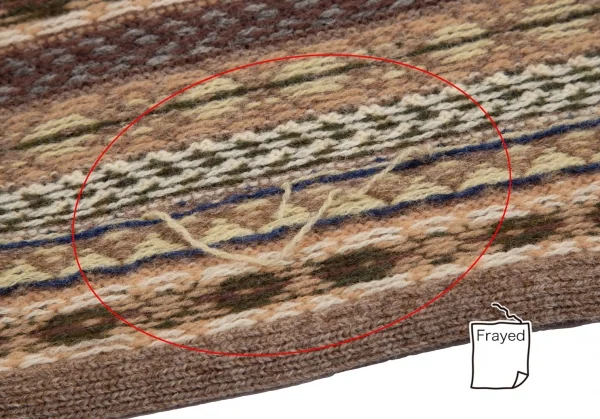 パパスPapas ウールくるみボタンフェアアイルニットカーディガン