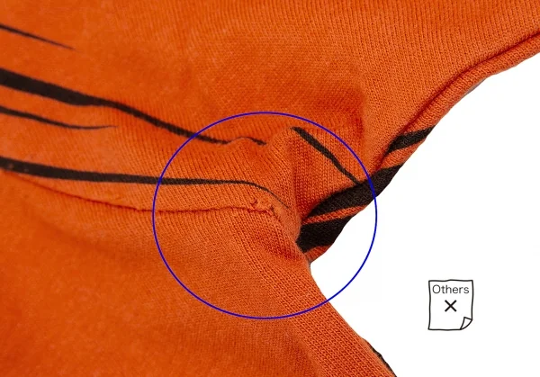 イッセイミヤケ メンISSEY MIYAKE MEN ギザギザラインプリントTシャツ