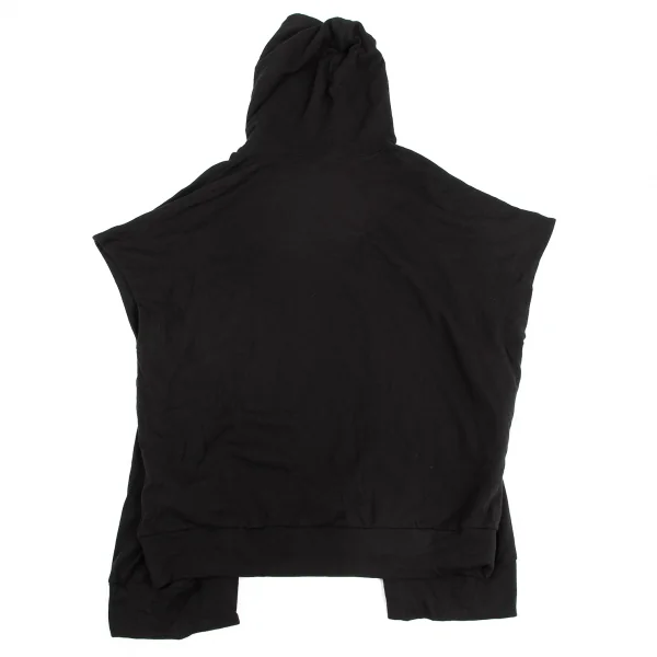ワイズY's コットン変形フードポンチョトップス 黒2 (K-129153)