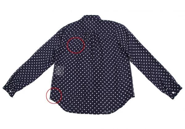 コムコム コムデギャルソンCOMME des GARCONS ドットシフォンブラウス