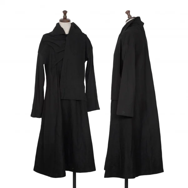 ヨウジヤマモト ファムYohji Yamamoto FEMME ウール袖切替ストール