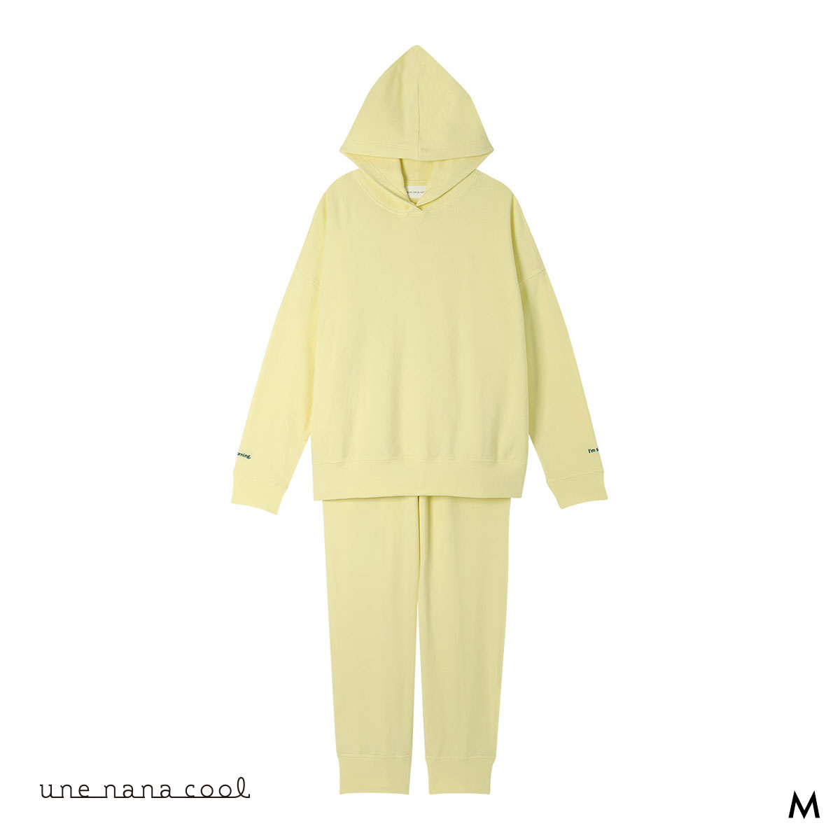ウンナナクール 綿混 あくびのお嬢さんの裏毛フーディー ルームウェア