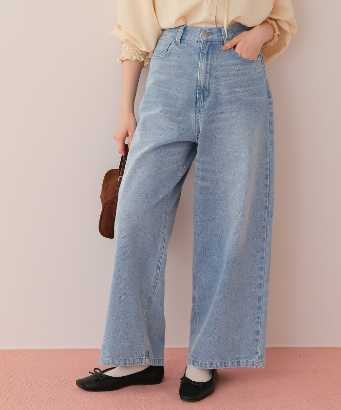 ワイドルーズデニムパンツ | titivate