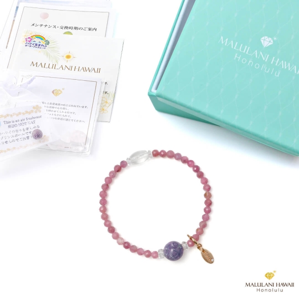 レピドライト＆ピンクトルマリン｜パワーストーンブレスレット｜開運と