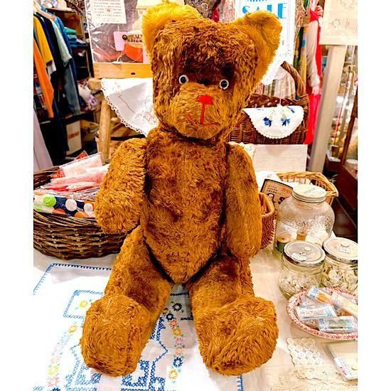 フランスJPM社1940〜50年代 ＊ ビンテージベア ＊ 存在感たっぷり60cm