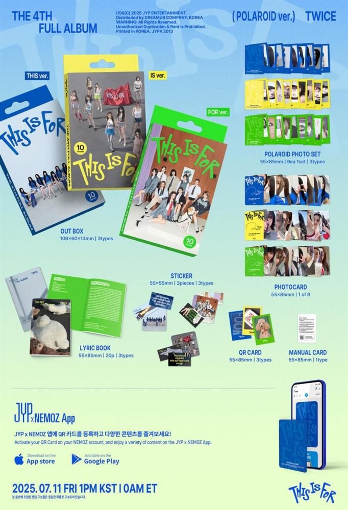 TWICE - THIS IS FOR / 4TH FULL ALBUM (POLAROID ver.)(NEMO ver.)