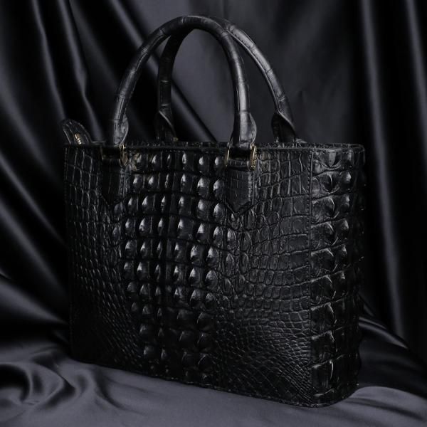 ホーンバッククロコダイル ワイルドコティディアントート ミディ