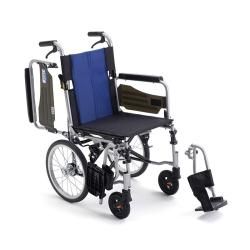 BAL-R4 介助型車椅子 背折れ式 介助ブレーキ付 肘跳ね上げ スイング