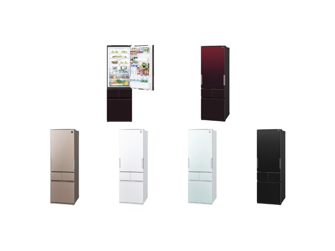シャープ、150Lの大容量冷凍室を備えたスリムな410L冷蔵庫 - 価格.com