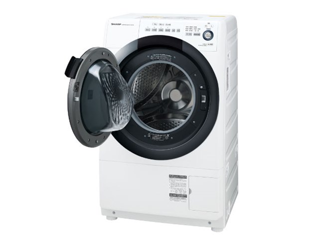 シャープ、マンションにも設置できるドラム式洗濯乾燥機「ES-S7D