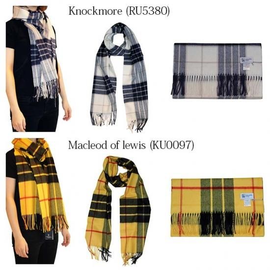 正規取扱店】ジョンストンズ 中判カシミアストール チェック20色