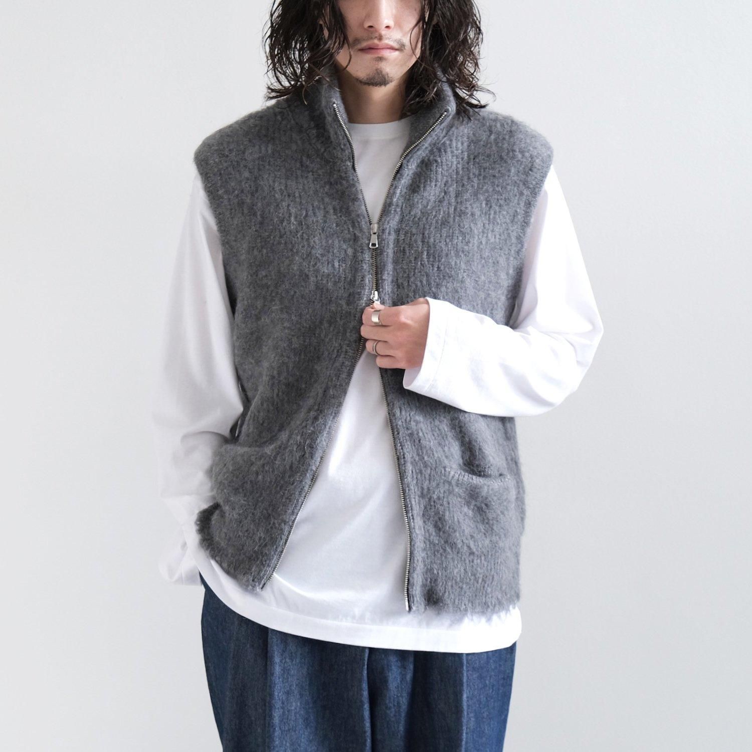 畔ひょっとこ起毛 JIP VEST [MGRAY] - WUNDER 大阪 セレクトショップ