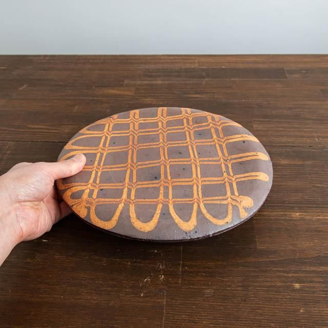 十場天伸 つくも窯 八寸皿 03 焼締 スリップウェア｜オンライン 通販