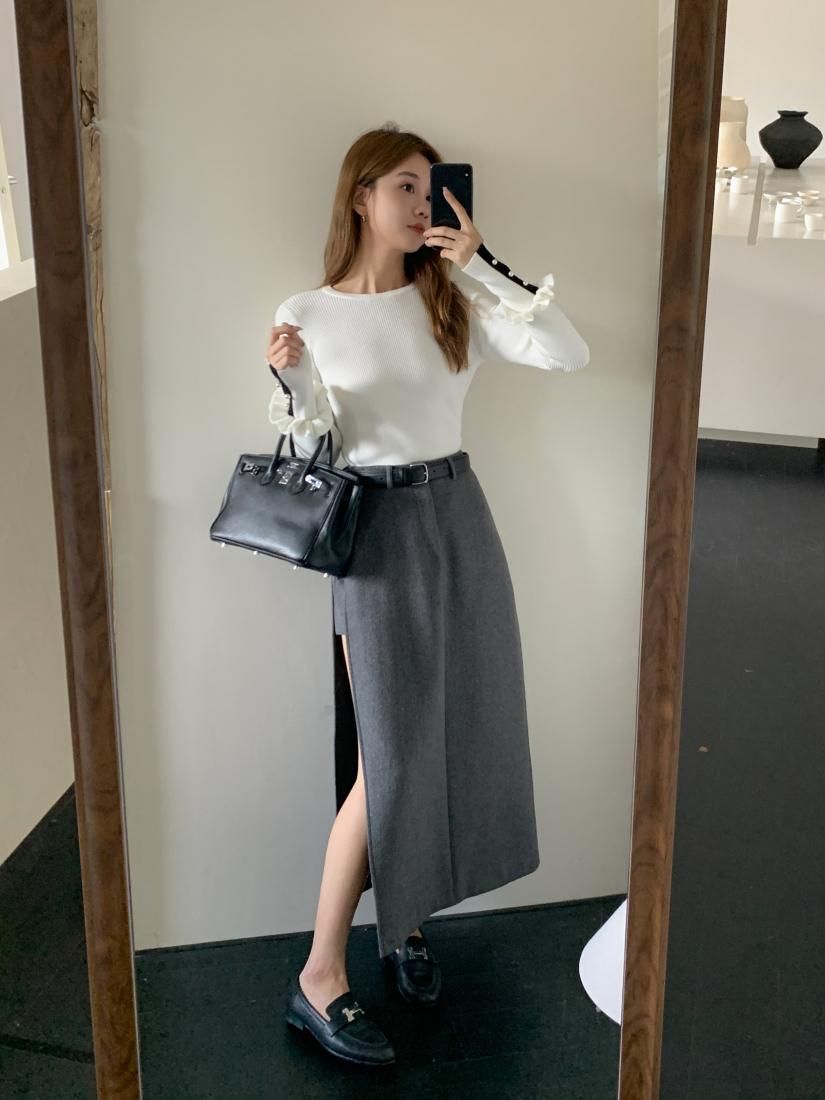 50% OFF】WOOL LIKE SLIT SKIRT in SHORT PANTS - BIRTHDAY BASH