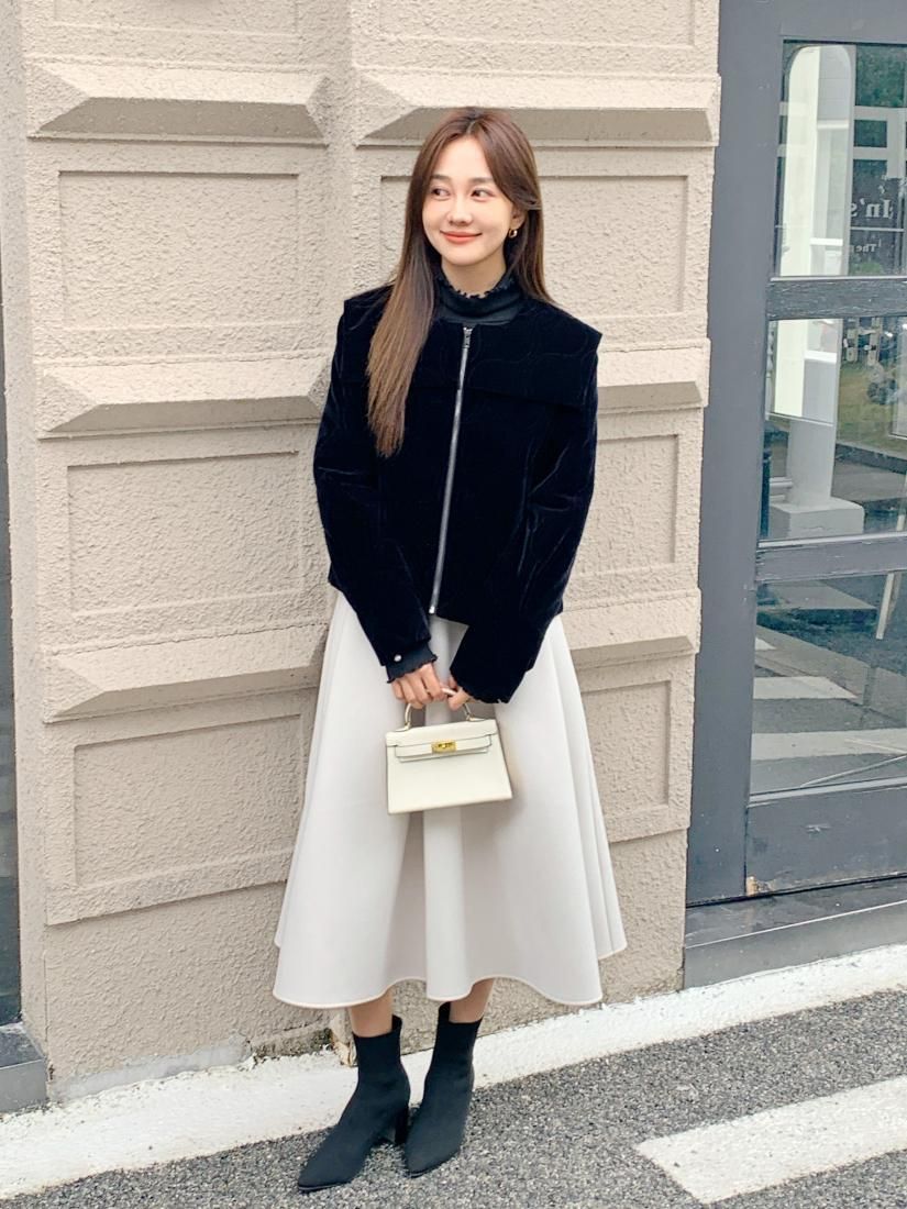 VELOUR QUILTING COLLAR JACKET - BIRTHDAY BASH