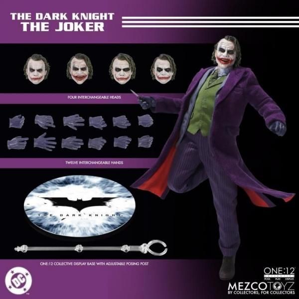 予約 送料無料 1/12 Mezco バットマン ダークナイト ジョーカー ヒース