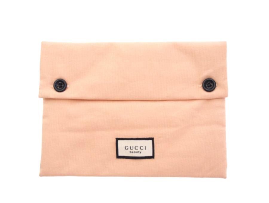 グッチ ノベルティ フラップポーチ Wボタン開閉 コットン バラ 花柄