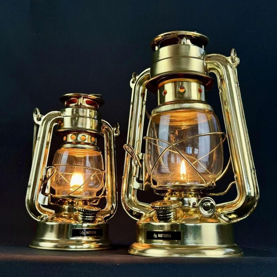 金メッキオイルランタンセット | NATURA - ≪防災グッズ キャンプ用品