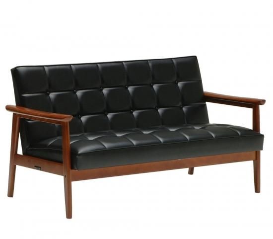 カリモク60】 Kチェア 2シーター スタンダードブラック