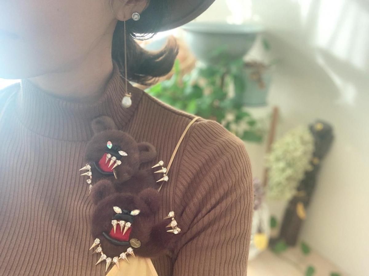 DEMODEE デモデ クマブローチ Bear brooch