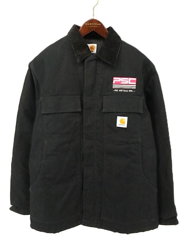 古着 CARHARTT カーハート C003 BLK 企業ロゴ ブラック ダック地