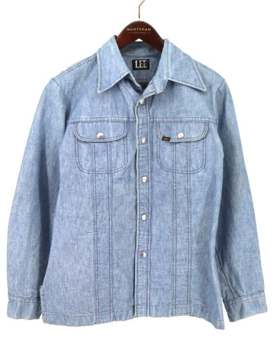 古着 70's USA製 Lee リー 大文字タグ ビンテージ スナップボタン