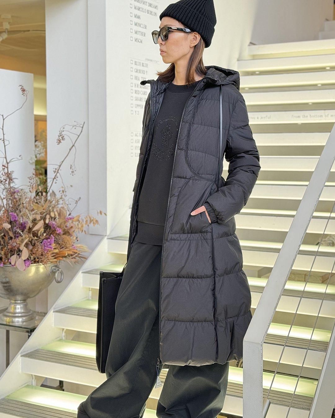 MONCLER GRENOBLE FEMME｜IDOCRASE LONG COAT｜BLACK｜2024秋冬