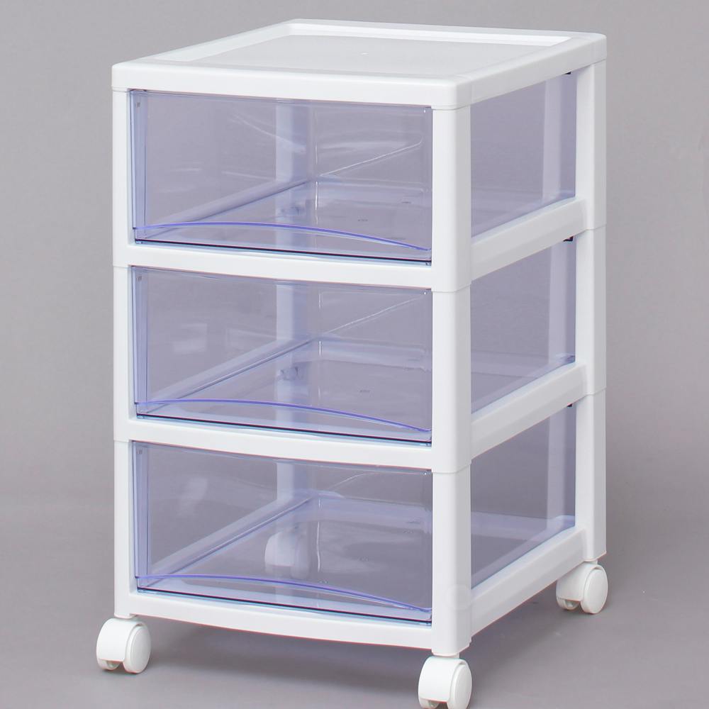 アイリスオーヤマ スーパークリアチェスト SCE-030 ホワイト/クリア