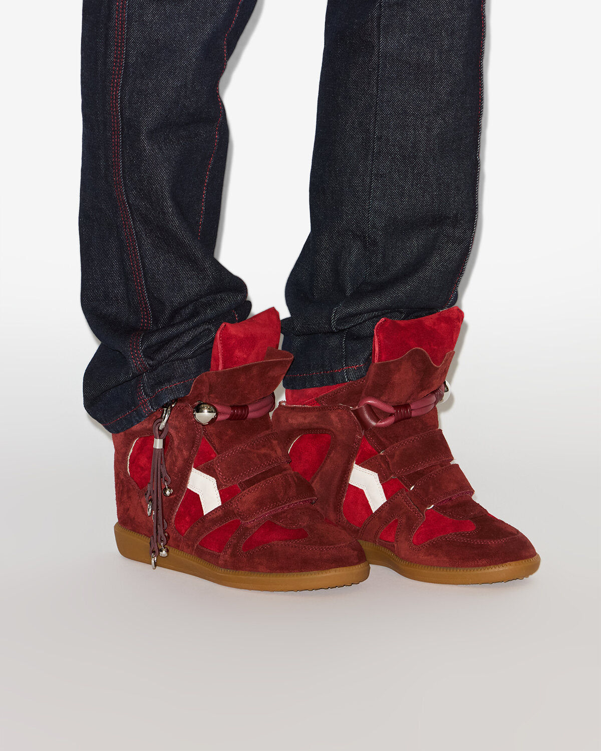 BEKETT SNEAKERS Woman scarlet red - chalk | ISABEL MARANT Official