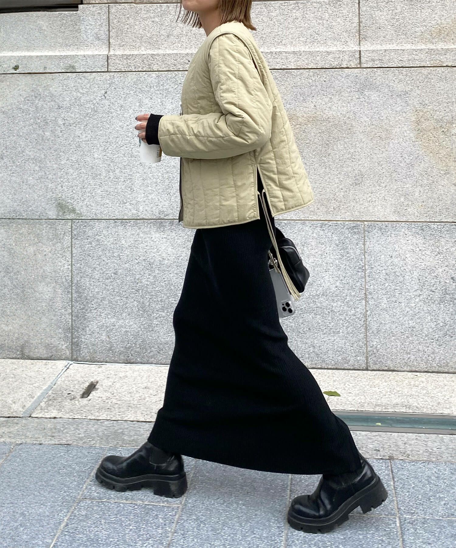 ウェーブキルティング2wayジャケット | Wave quilting 2way jacket