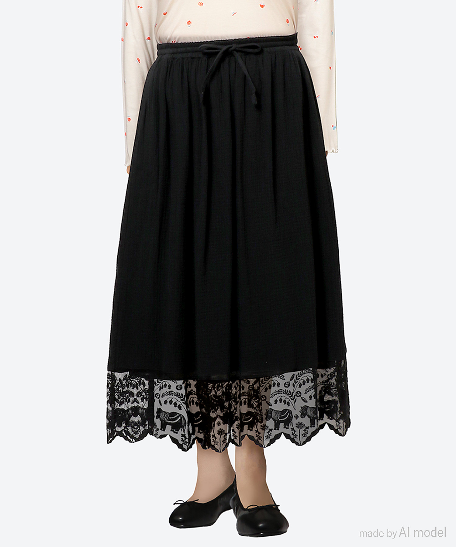 レースポニー ギャザースカート 07FF069056 | marble SUD