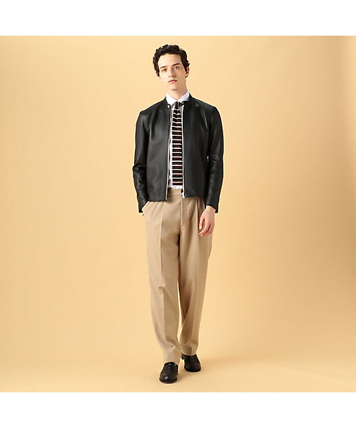 別注】DENIM×TOMORROWLAND ラムレザー シングル