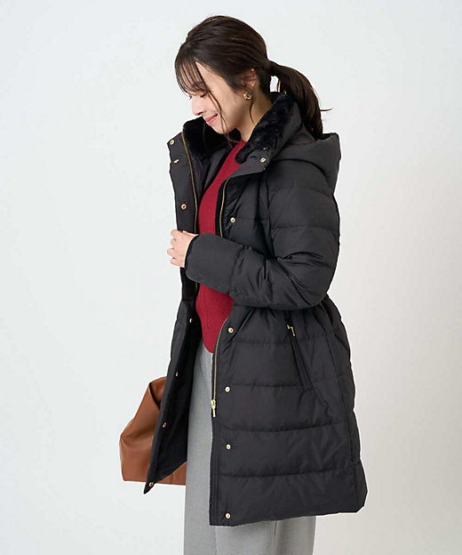 小さいサイズ】ベーシックタフタ ロングダウンコート／撥水加工 | MK