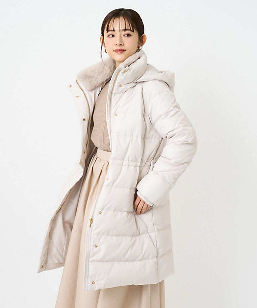 小さいサイズ】ベーシックタフタ ロングダウンコート／撥水加工 | MK