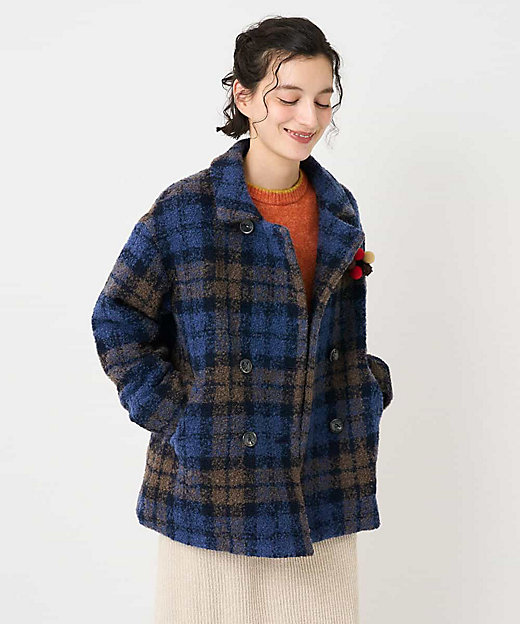 ループチェックウールコート | GIANNI LO GIUDICE(Women/小さいサイズ