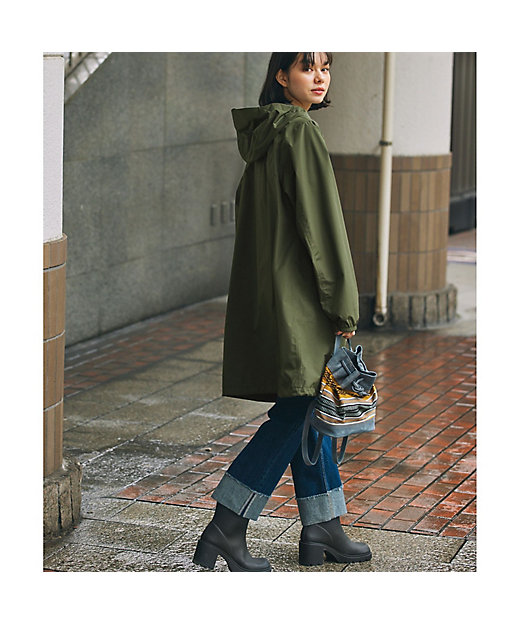 MTD 防水 透湿 撥水ジップ レインパック ポケッタブルフーデッド