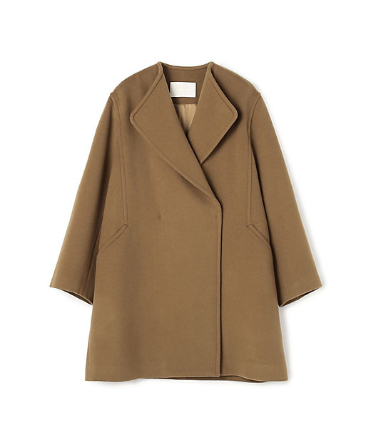 ウールカシミヤダブルフェイス ビックカラーコート | maison