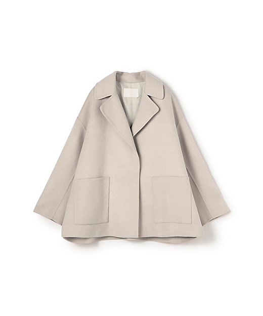 プレミアムウールリバー オープンカラーショートコート | maison