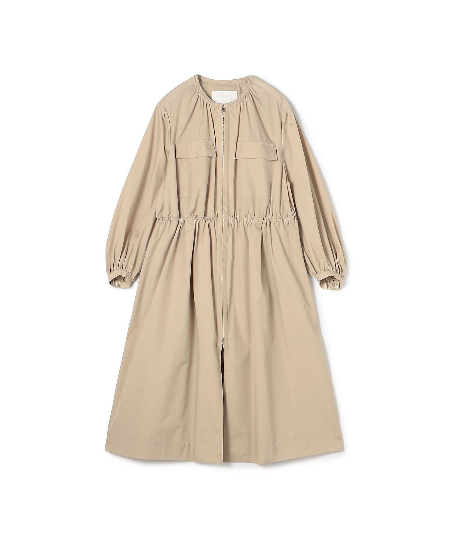 ライトタフタ ジップアップロングコート | maison TOMORROWLAND/メゾン