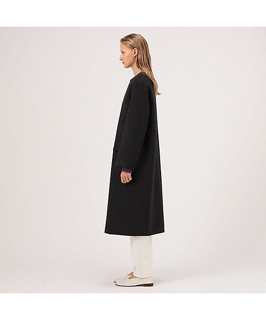 カシミヤビーバー クルーネックロングコート | GALERIE VIE (Women