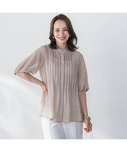 シルクライクシフォンブラウス≪洗濯機で洗える≫ | Viaggio Blu