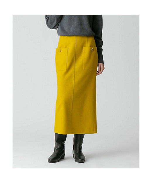 カラーメルトン釦付キタイトスカート | allureville (Women