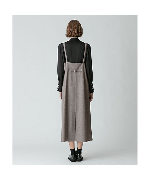 シックツイードラップサロペットワンピース | allureville (Women