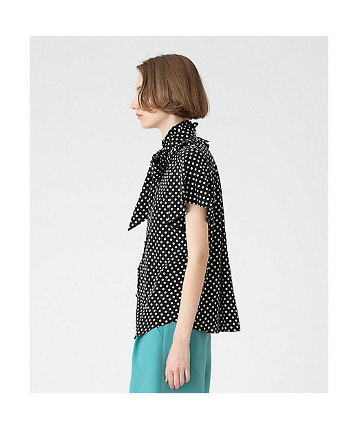 LOULOU WILLOUGHBY】デシンドットフレアスリーブ
