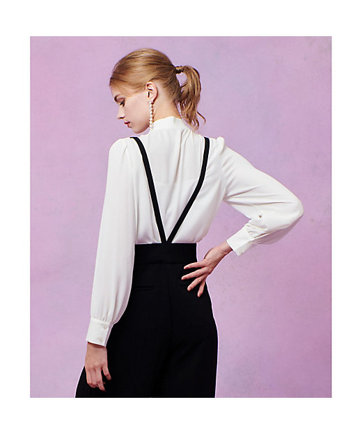 LOULOU WILLOUGHBY】ペタルフリルボウタイブラウス