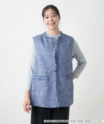 店舗人気】ツイードベスト【プラス企画】 | Leilian plus house (Women