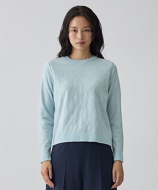 ダイヤ柄ジャカード編みニット | LANVIN COLLECTION (Women)/ランバン